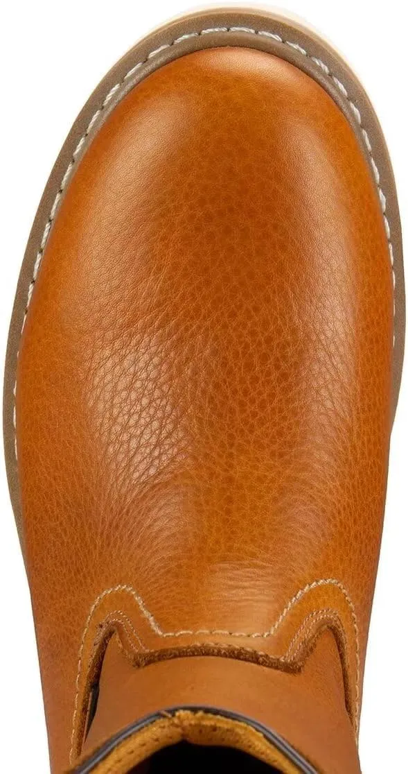 SUREWAY Mens 10 in Soft/Steel Toe Waterproof Wellington Boot,Heavy Duty Pull On Work Boots for Men,Full Grain Leather,Goodyear Welted,Superior Slip Resistant