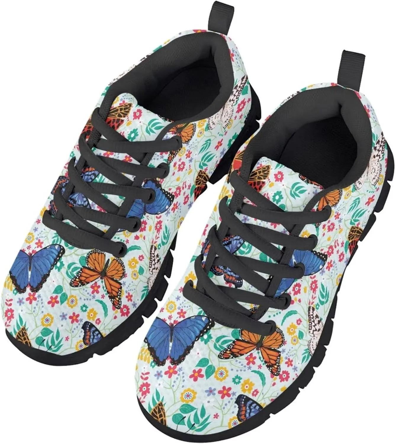 SYtrade Kids' Running Shoes Sports Fashion Sneaker Slip On Tennis Shoes Black Sole