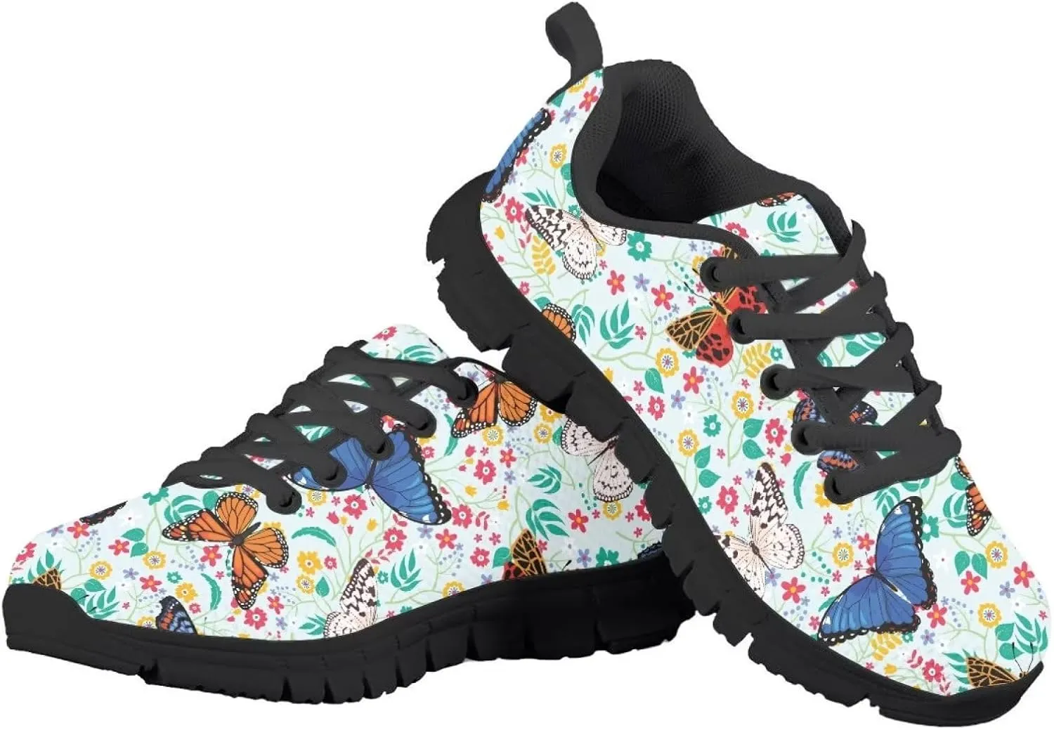 SYtrade Kids' Running Shoes Sports Fashion Sneaker Slip On Tennis Shoes Black Sole