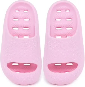 techcity Boys Girls Slide Sandals Soft Cushioned Thick Sole Non-slip Summer Slippers Quick Drying Bathroom Shower Pool Beach Sandals for Toddler Little Kids