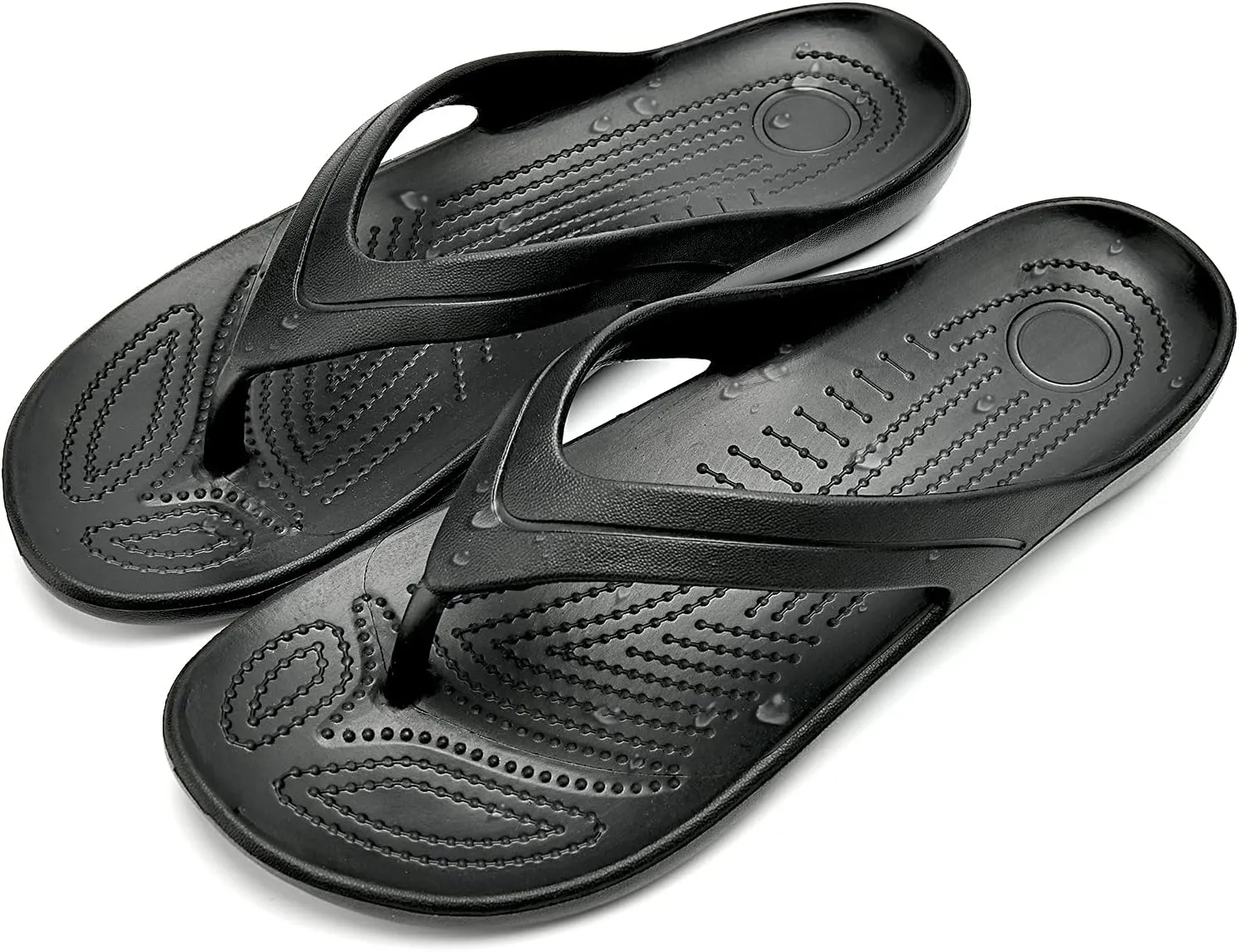 Temi Women's Flip Flops,Soft Lightweight Sandals for Women Anti Slip Casual Slippers Shower Beach Pool Bathroom Flat Slides Shoes
