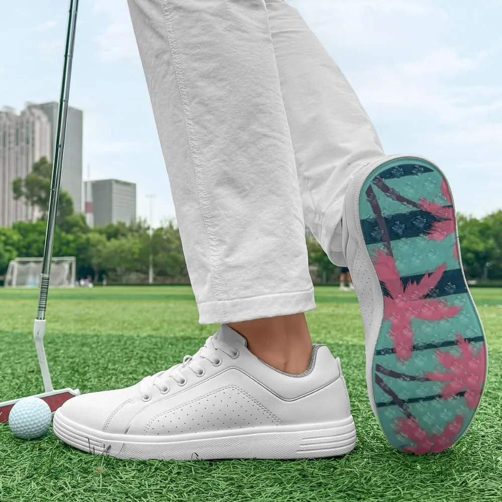 THESTRON Men's Golf Shoes Comfortable Non Slip Men Casual Sport Shoes for Golfing Lightweight Golf Sneakers