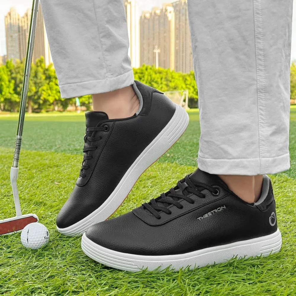 THESTRON Men's Golf Shoes Comfortable Non Slip Men Casual Sport Shoes for Golfing Lightweight Golf Sneakers