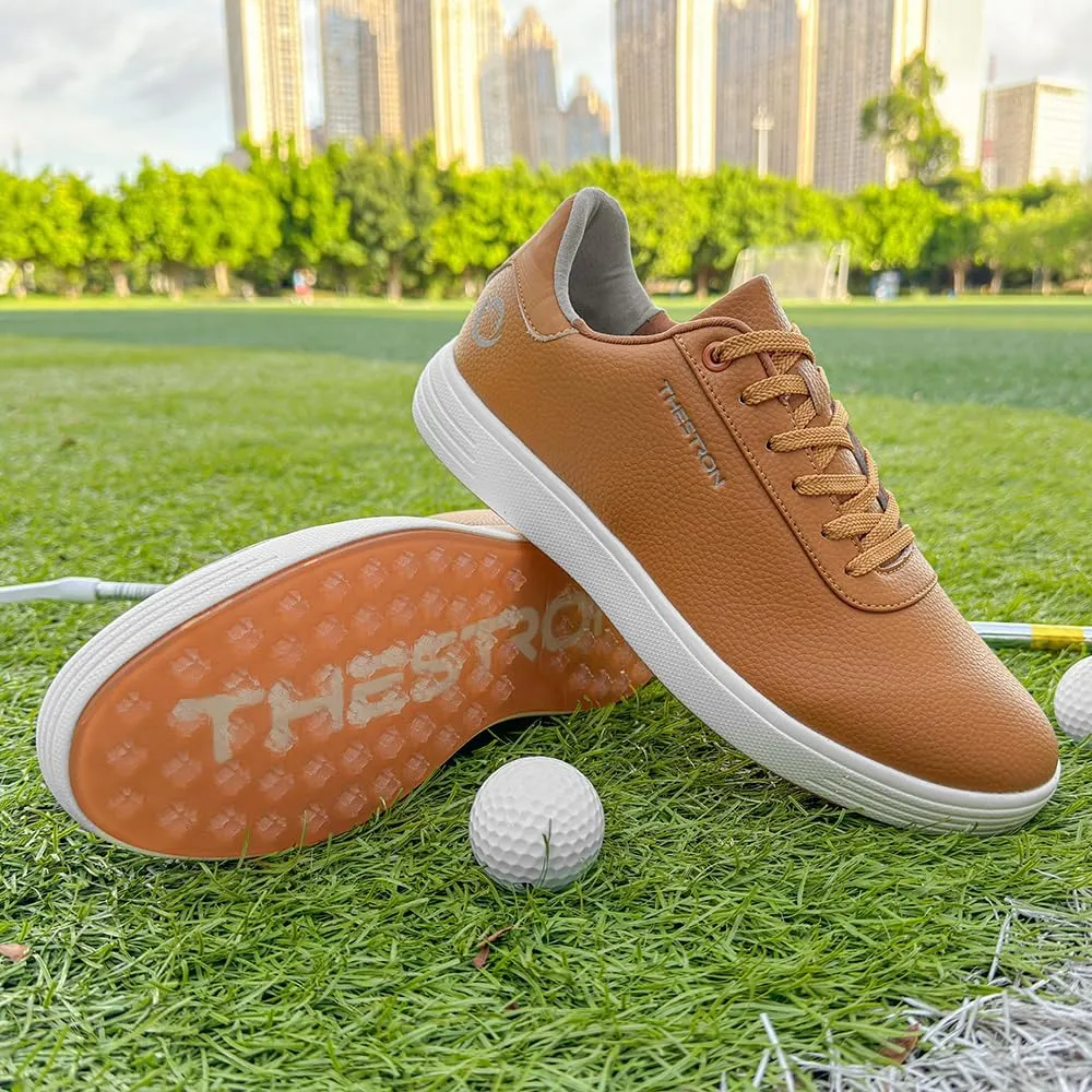 THESTRON Men's Golf Shoes Comfortable Non Slip Men Casual Sport Shoes for Golfing Lightweight Golf Sneakers