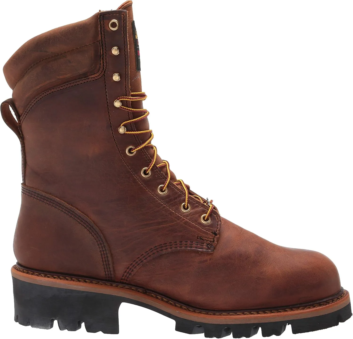 Thorogood Logger Series 9” Waterproof Insulated Steel Toe Work Boots for Men - Premium Leather with 400g Thinsulate and Vibram Slip-Resistant Heel Outsole