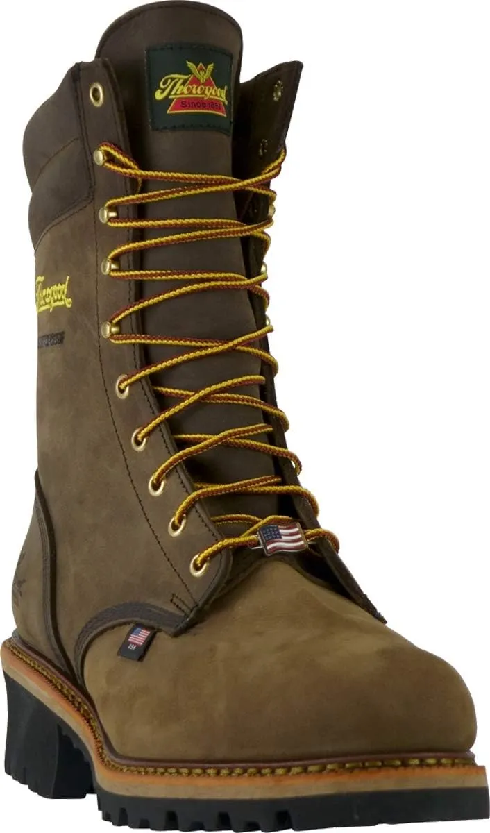 Thorogood V-Series 6” Waterproof Composite Toe Work Boots for Men - Premium Leather with Goodyear Storm Welt, Comfort Insole, and Chevron Traction Outsole; ASTM Rated