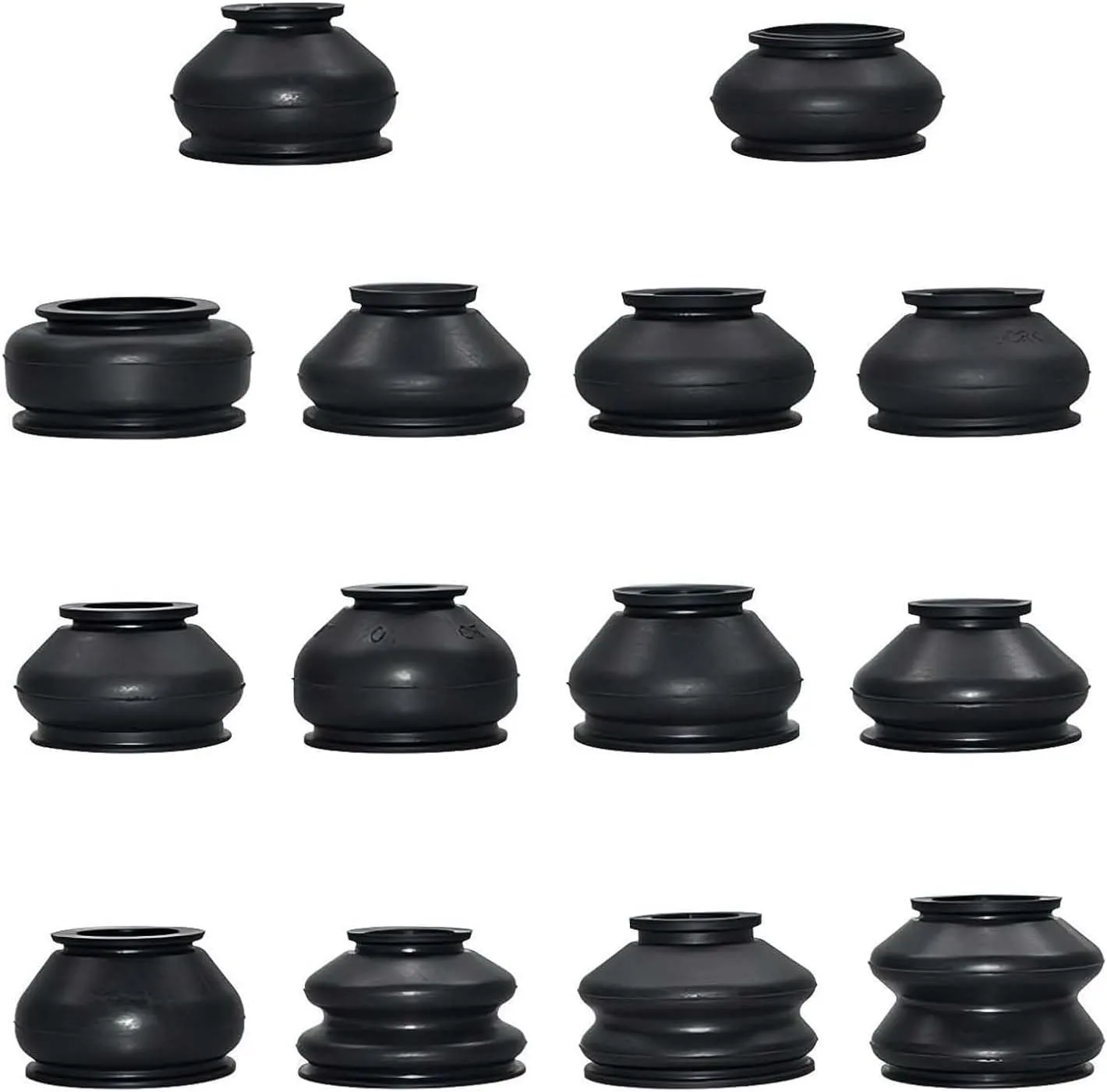 Tie Rod Boot, Tie Rod End Boot, Universal Ball Joint Head Dust Protection Cover, Rubber Dust Cover Kit, Car Suspension Steering Parts Accessories, Suitable to Most Vehicle (14PCS)