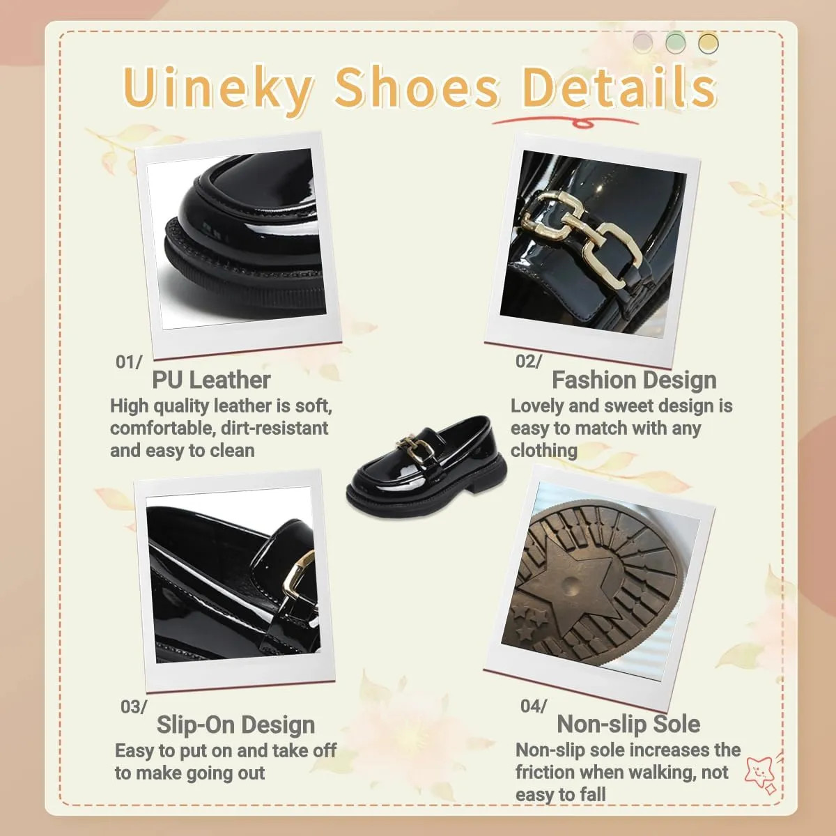 Toddler Boys Girls Leather Loafers Dress Shoes Little Kid Oxford Flats Casual Moccasins Slip-On School Uniform Walking Boat Shoes