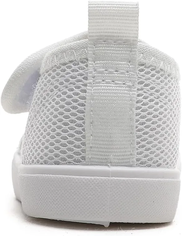 Toddler Girls Boys Shoes Kids Canvas Sneakers with Cartoon Print Adjustable Velcro Strap