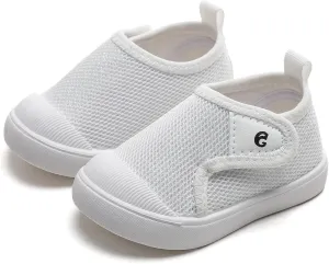 Toddler Girls Boys Shoes Kids Canvas Sneakers with Cartoon Print Adjustable Velcro Strap