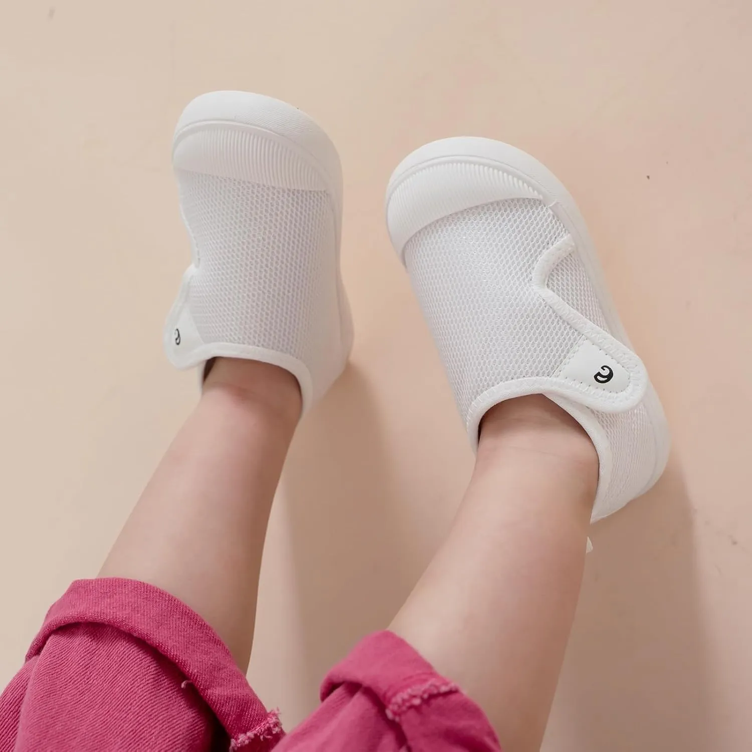 Toddler Girls Boys Shoes Kids Canvas Sneakers with Cartoon Print Adjustable Velcro Strap