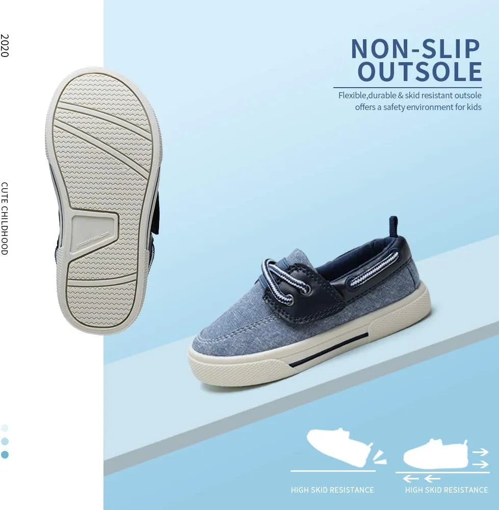 tombik Toddler Boys & Girls Boat Shoes Kids Canvas Sneakers (Toddler/Little Kid)
