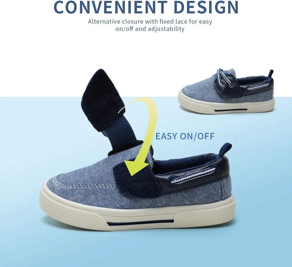 tombik Toddler Boys & Girls Boat Shoes Kids Canvas Sneakers (Toddler/Little Kid)
