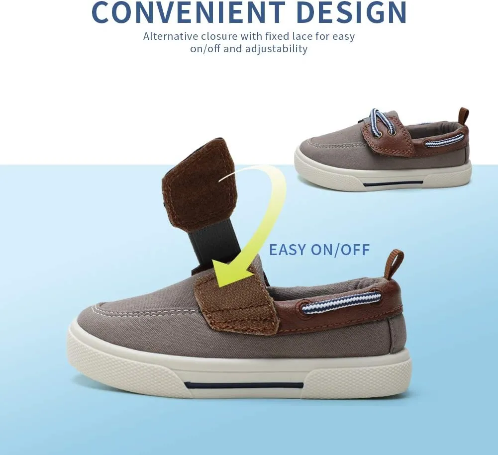 tombik Toddler Boys & Girls Boat Shoes Kids Canvas Sneakers (Toddler/Little Kid)