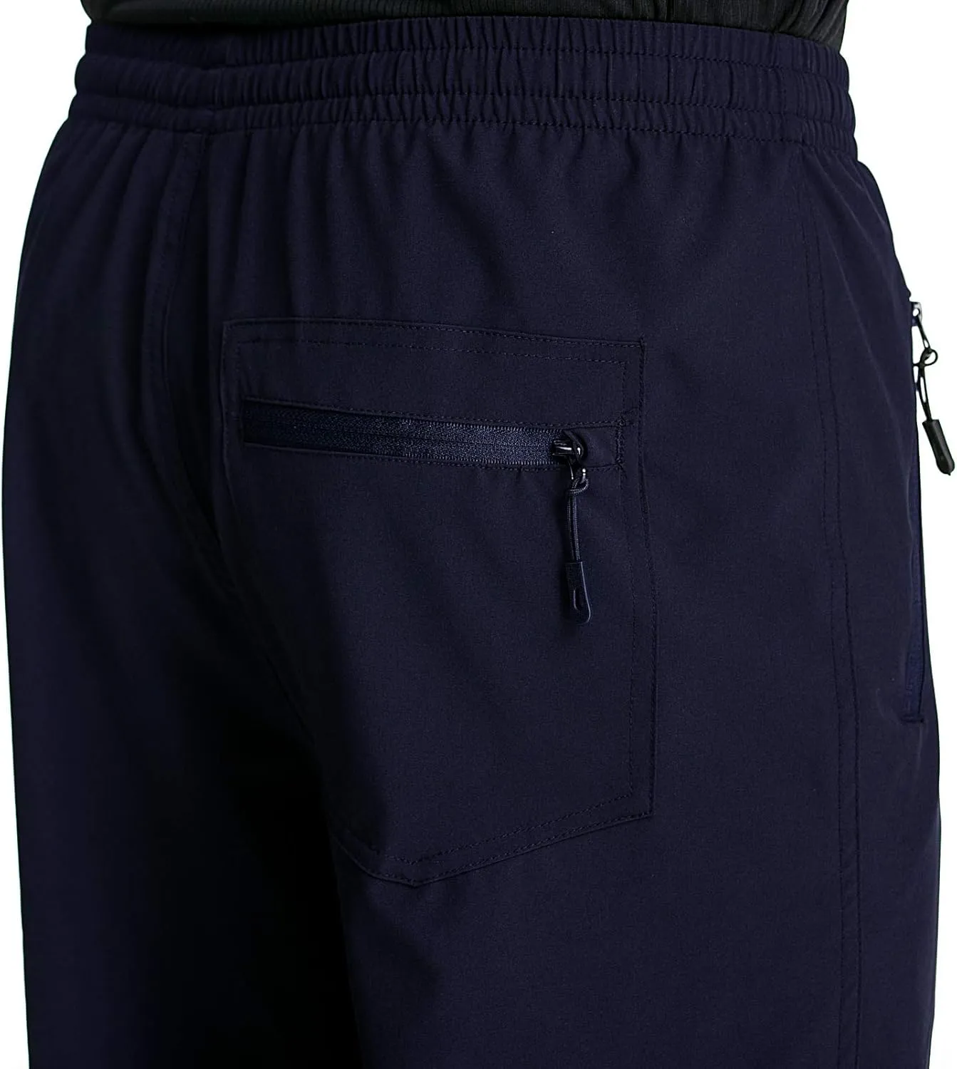 TRAILSIDE SUPPLY CO. Mens Lightweight Track Pants,Stretchy Pants with Zipper Pockets,Loose Fit