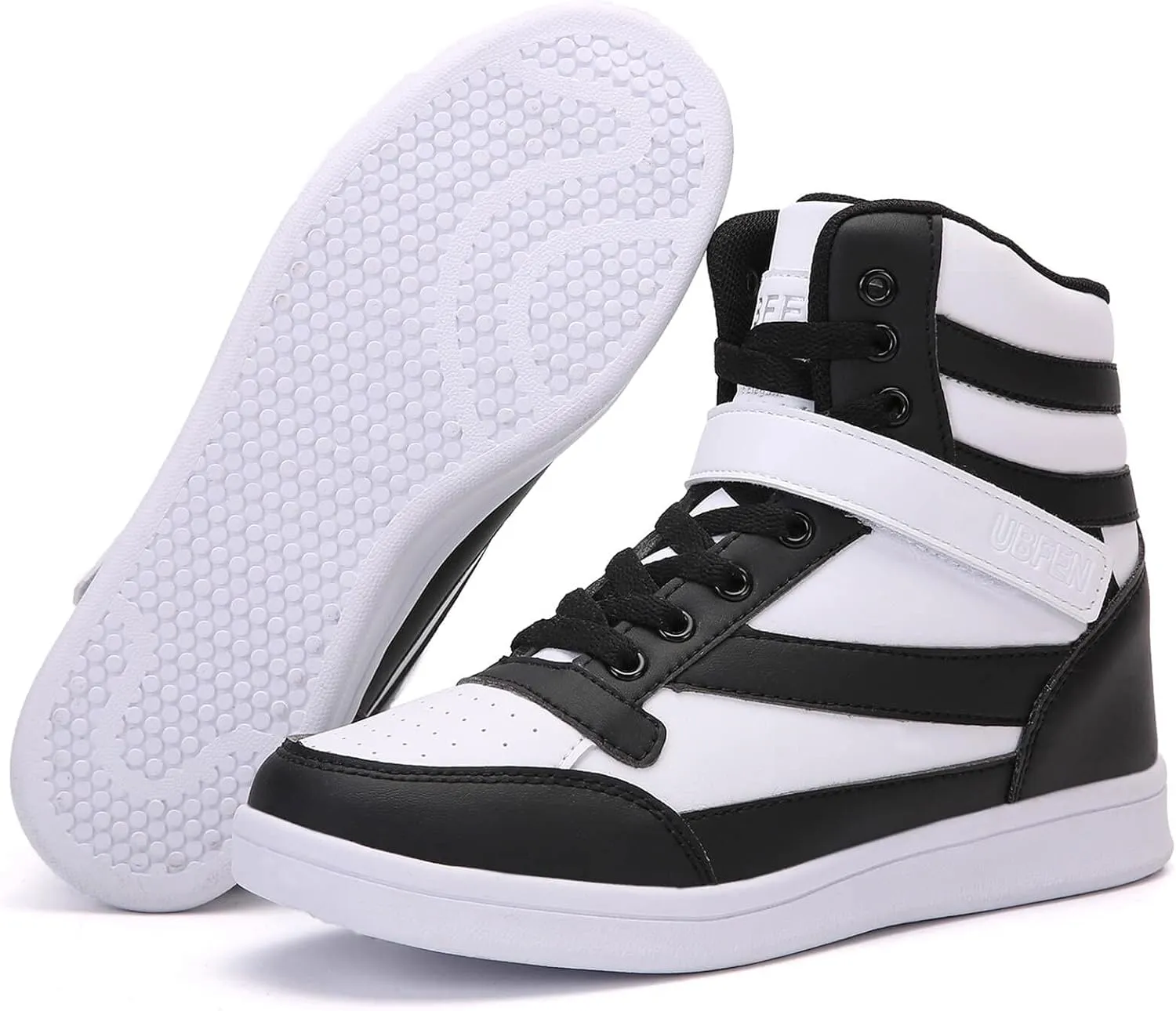 UBFEN Womens High Top Ankle Support Sneakers Vibrant Colour Hidden Wedge Heel Retro 80s Tennis Shoes for Girls Cosplay Removable Insole Backpacking Boots