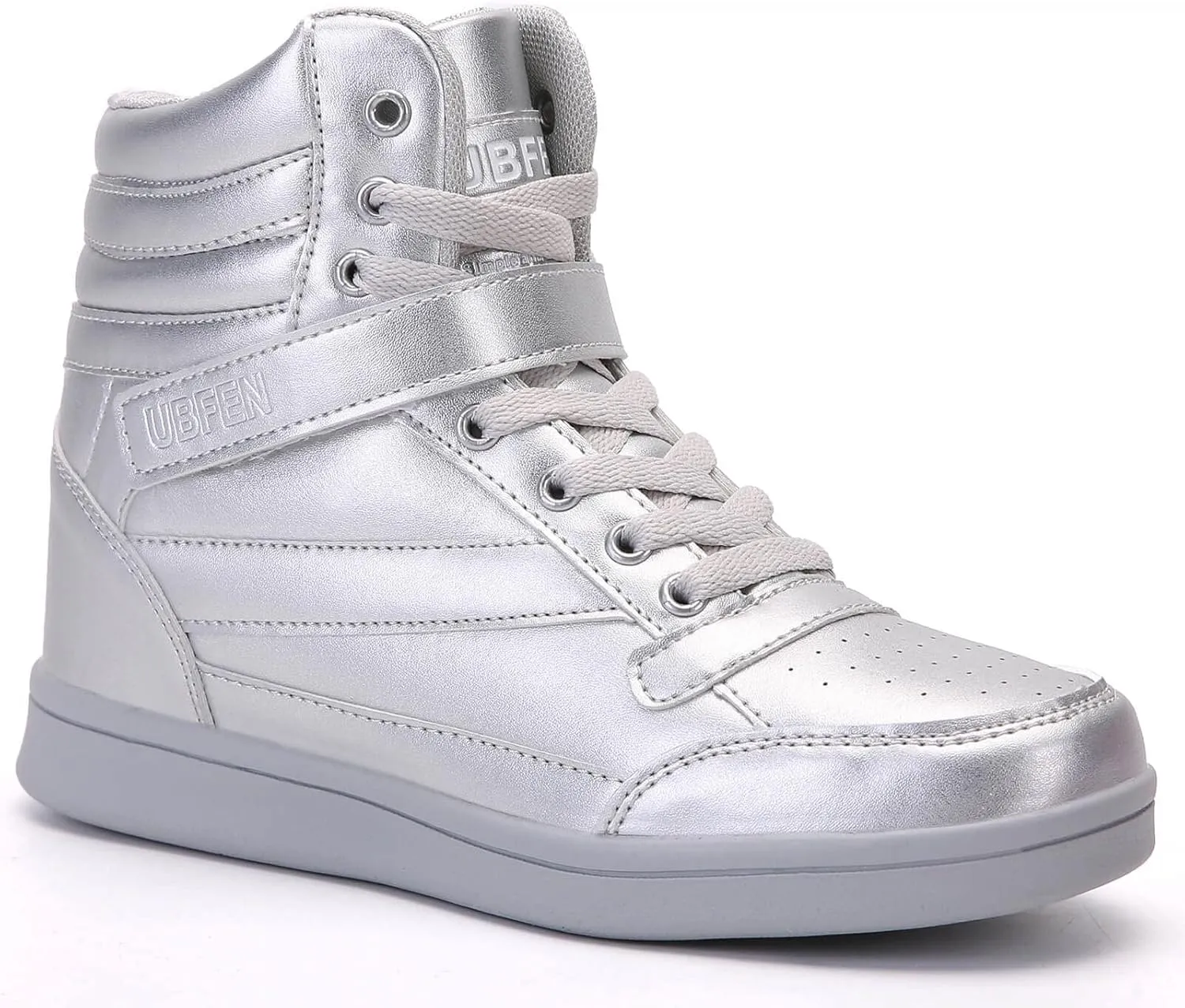 UBFEN Womens High Top Ankle Support Sneakers Vibrant Colour Hidden Wedge Heel Retro 80s Tennis Shoes for Girls Cosplay Removable Insole Backpacking Boots