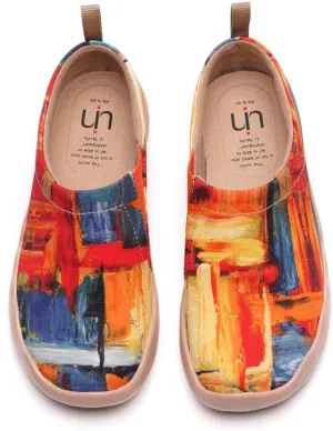 UIN Women's Artistic Slip-On Shoes Vibrant Floral Casual Loafers Lightweight Comfortable Travel Footwear