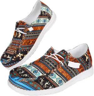Unisex-Adult Sunflower Floral Canvas Loafers Comfortable Boat Shoes Easy Slip On Lightweight Deck Shoes Elastic Laces Outdoor Flat Walking Shoes Breathable Drving Shoes Sneakers for Women Men