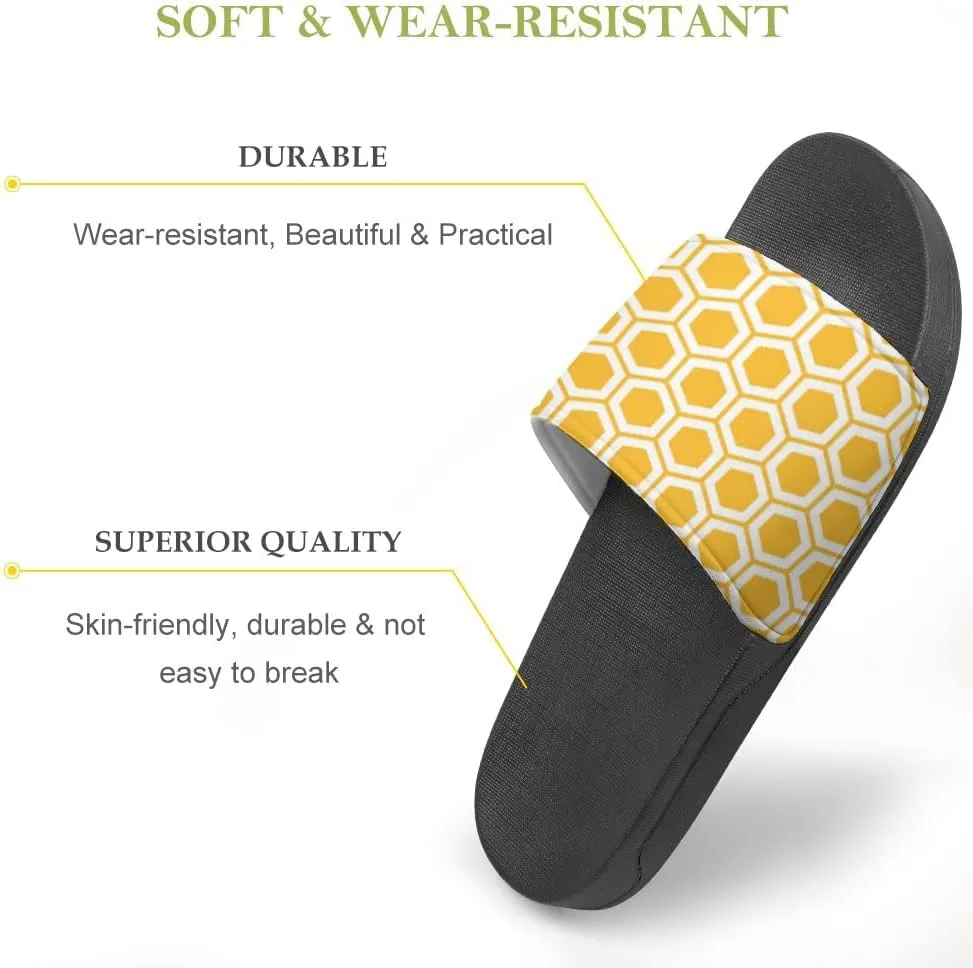 Unisex Slides for Women Men, Comfortable Slippers Slides, Non-slip Shower Shoes House Fashion Thick for Indoor & Outdoor（23060302）