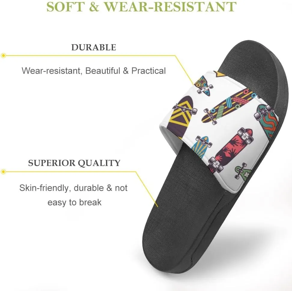 Unisex Slides for Women Men, Comfortable Slippers Slides, Non-slip Shower Shoes House Fashion Thick for Indoor & Outdoor（23060606）
