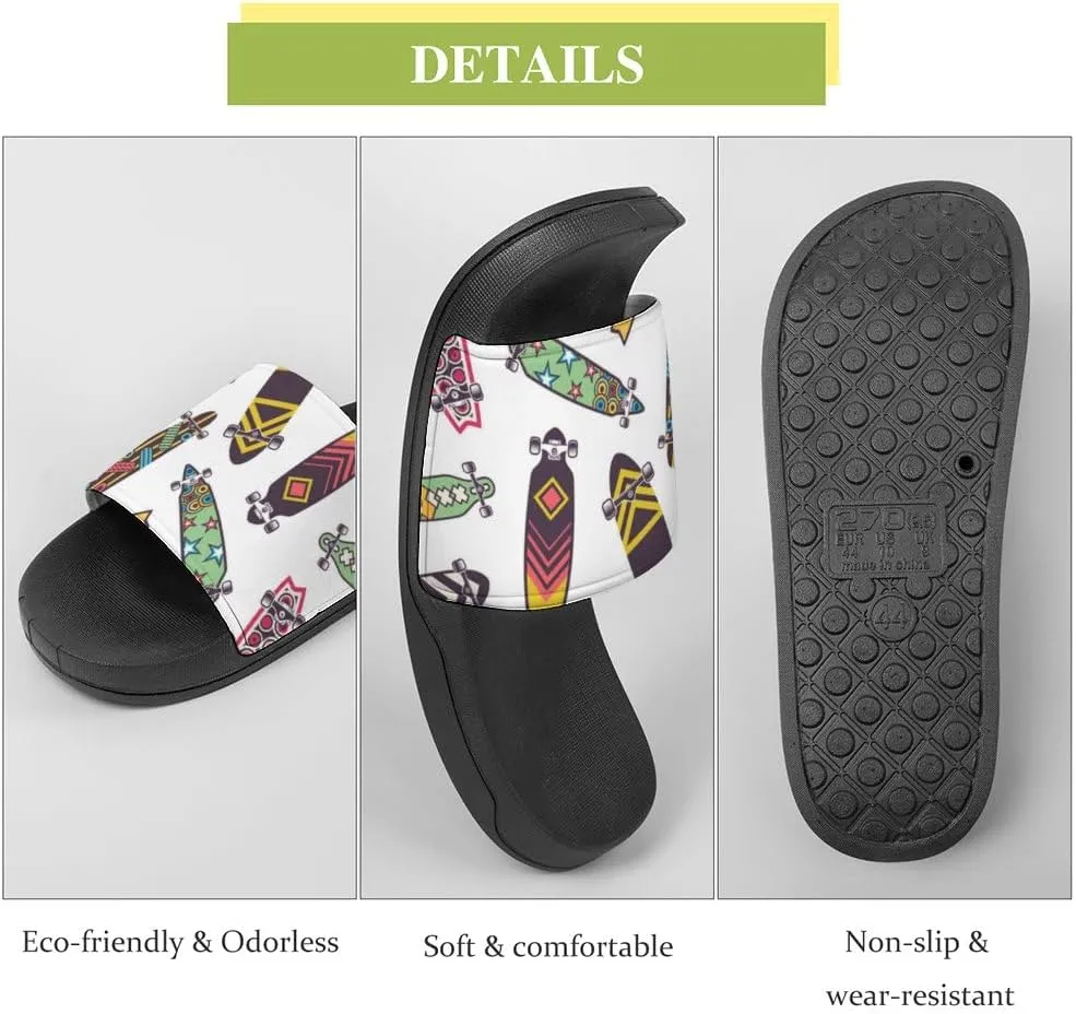 Unisex Slides for Women Men, Comfortable Slippers Slides, Non-slip Shower Shoes House Fashion Thick for Indoor & Outdoor（23060606）