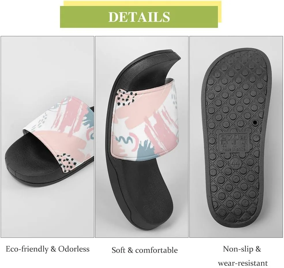 Unisex Slides for Women Men, Comfortable Slippers Slides, Non-slip Shower Shoes House Fashion Thick for Indoor & Outdoor（23060606）
