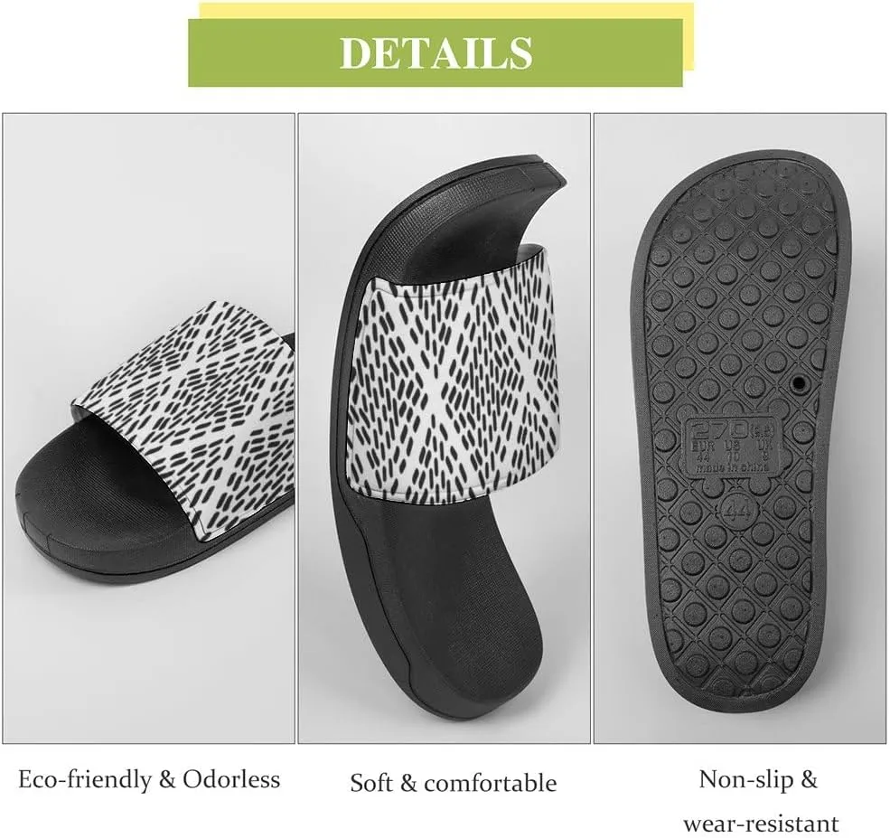 Unisex Slides for Women Men, Comfortable Slippers Slides, Non-slip Shower Shoes House Fashion Thick for Indoor & Outdoor（23060705）