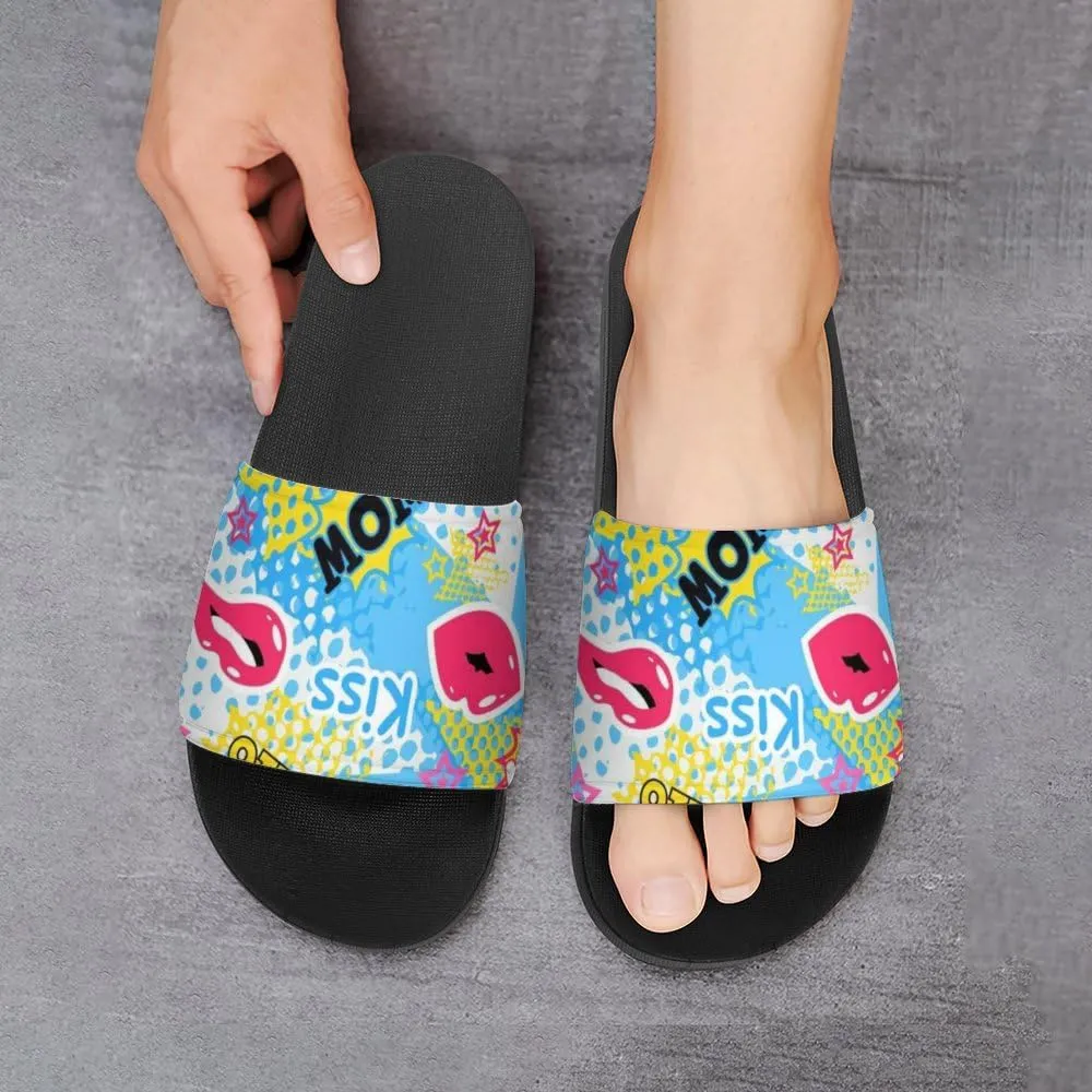Unisex Slides for Women Men, Comfortable Slippers Slides, Non-slip Shower Shoes House Fashion Thick for Indoor & Outdoor（23060705）