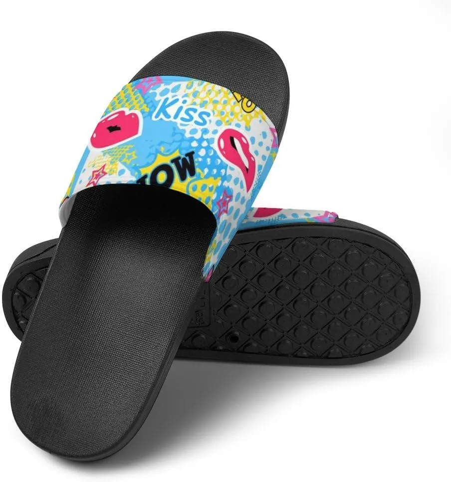 Unisex Slides for Women Men, Comfortable Slippers Slides, Non-slip Shower Shoes House Fashion Thick for Indoor & Outdoor（23060705）
