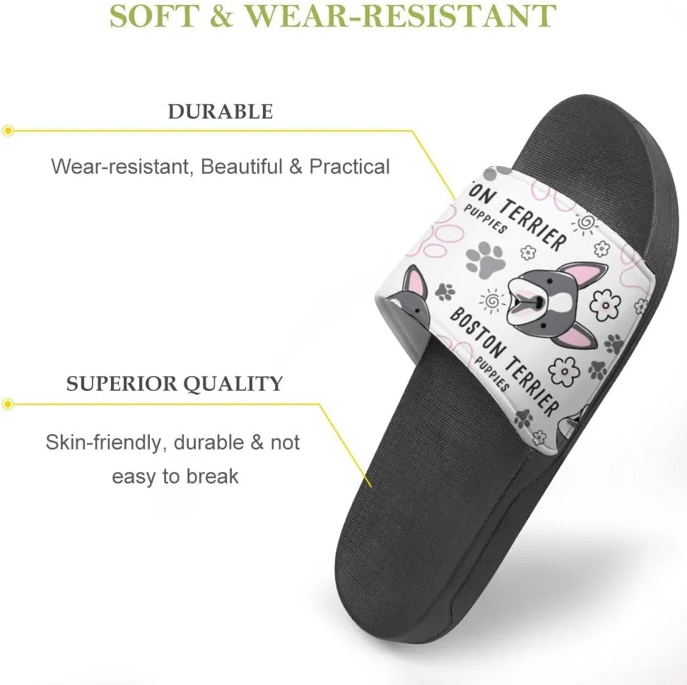 Unisex Slides for Women Men, Comfortable Slippers Slides, Non-slip Shower Shoes House Fashion Thick for Indoor & Outdoor（23061403）