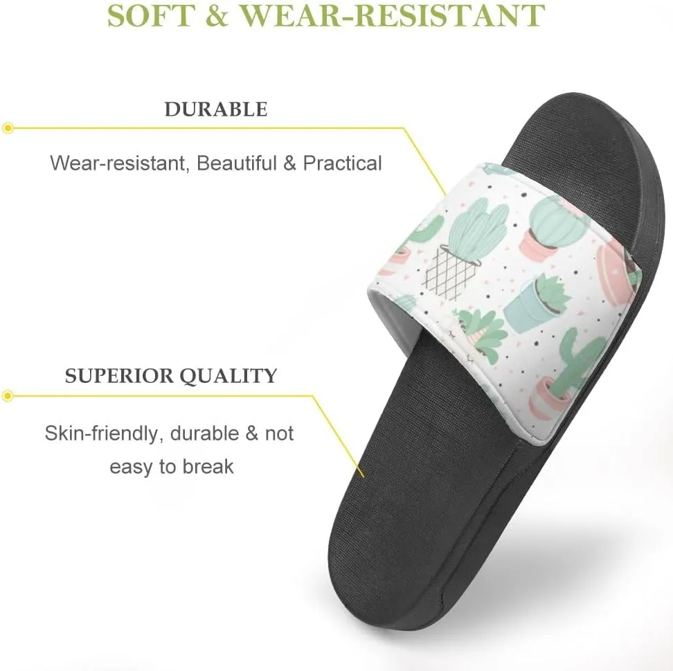 Unisex Slides for Women Men, Comfortable Slippers Slides, Non-slip Shower Shoes House Fashion Thick for Indoor & Outdoor（23061403）