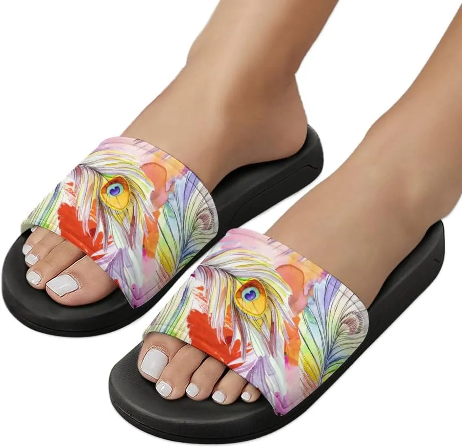 Unisex Slides for Women Men, Comfortable Slippers Slides, Non-slip Shower Shoes House Fashion Thick for Indoor & Outdoor（23061403）