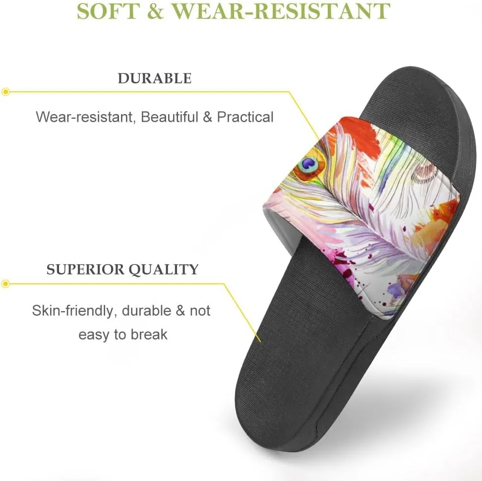 Unisex Slides for Women Men, Comfortable Slippers Slides, Non-slip Shower Shoes House Fashion Thick for Indoor & Outdoor（23061403）