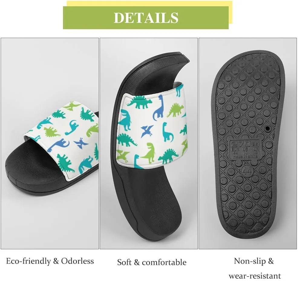 Unisex Slides for Women Men, Comfortable Slippers Slides, Non-slip Shower Shoes House Fashion Thick for Indoor & Outdoor（23061403）