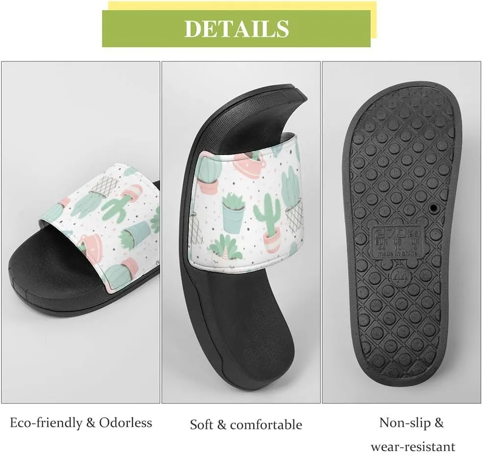 Unisex Slides for Women Men, Comfortable Slippers Slides, Non-slip Shower Shoes House Fashion Thick for Indoor & Outdoor（23061403）