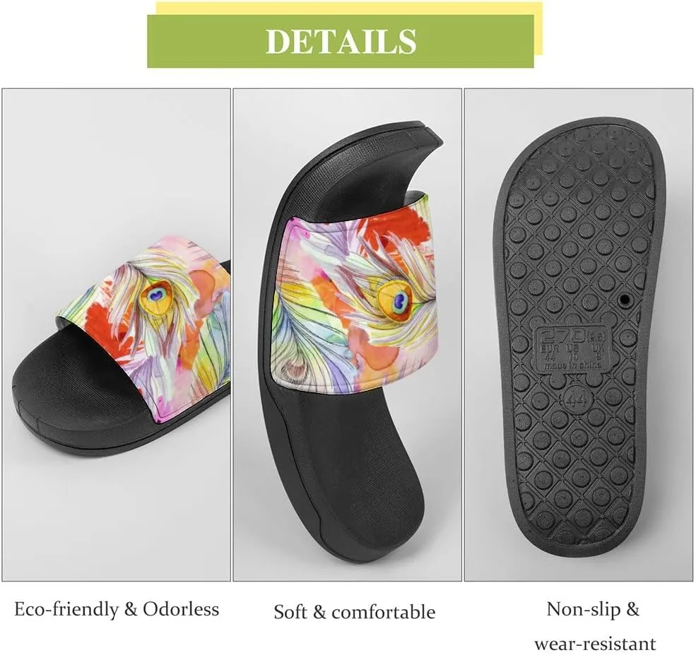 Unisex Slides for Women Men, Comfortable Slippers Slides, Non-slip Shower Shoes House Fashion Thick for Indoor & Outdoor（23061403）