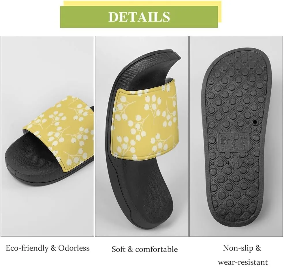 Unisex Slides for Women Men, Comfortable Slippers Slides, Non-slip Shower Shoes House Fashion Thick for Indoor & Outdoor（23062105）