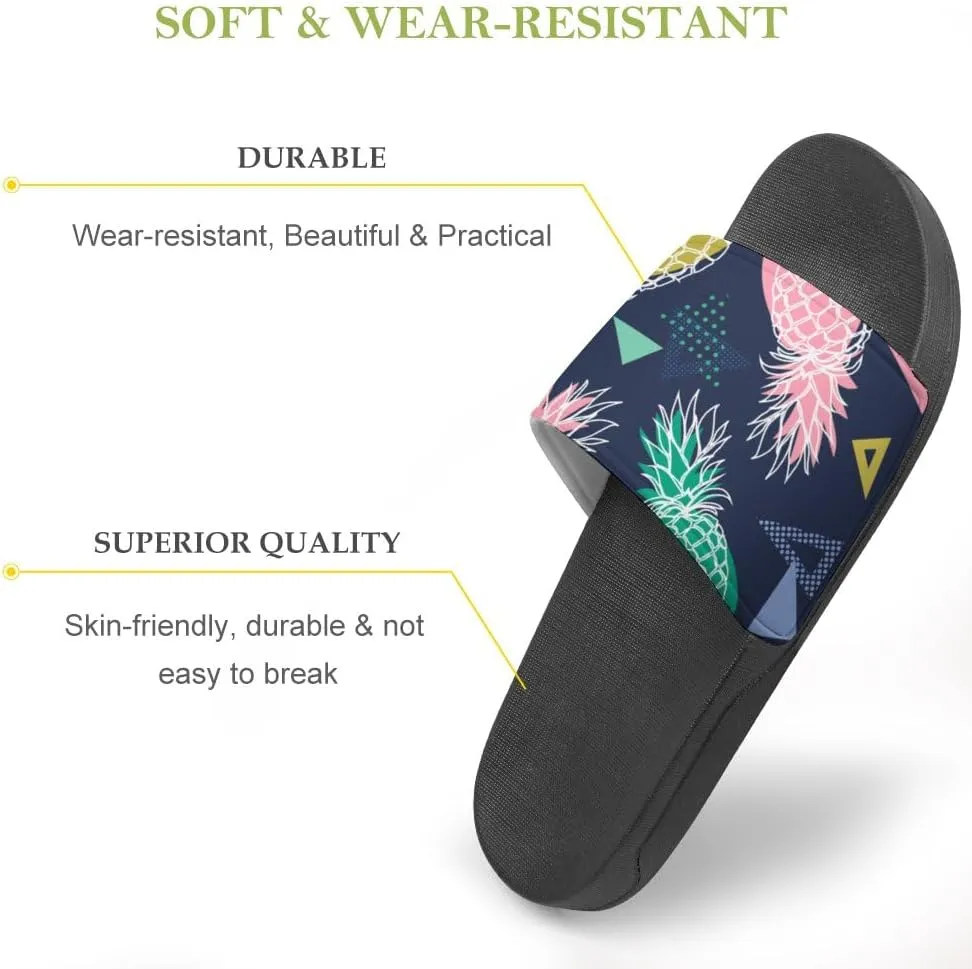 Unisex Slides for Women Men, Comfortable Slippers Slides, Non-slip Shower Shoes House Fashion Thick for Indoor & Outdoor（23062505）