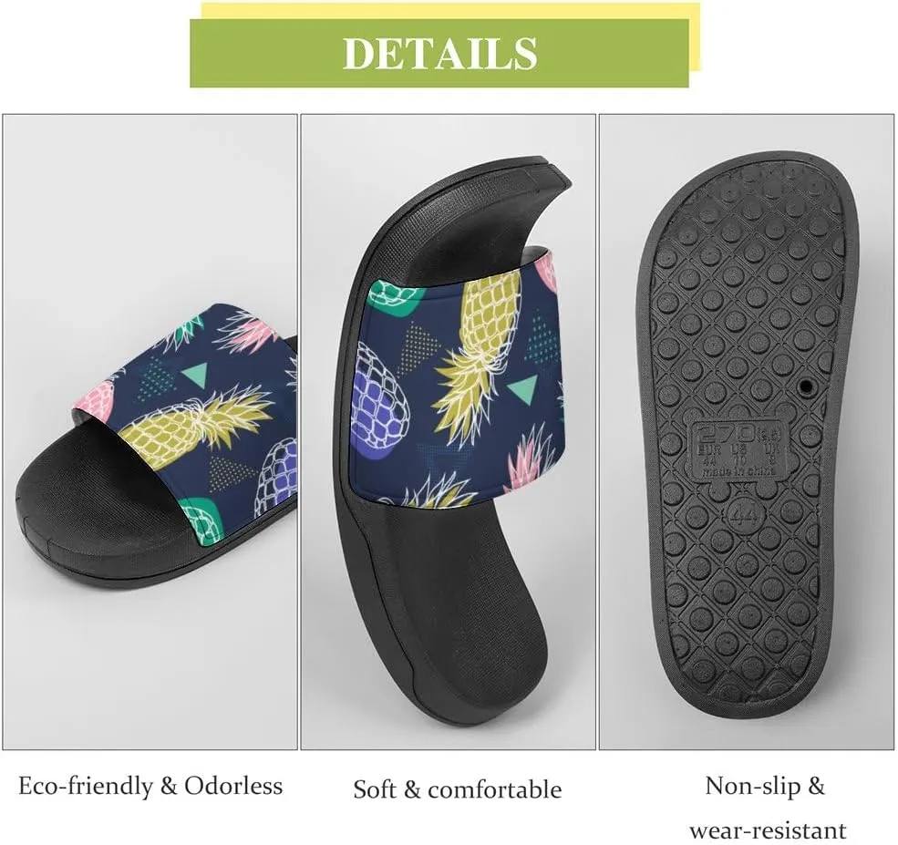 Unisex Slides for Women Men, Comfortable Slippers Slides, Non-slip Shower Shoes House Fashion Thick for Indoor & Outdoor（23062505）
