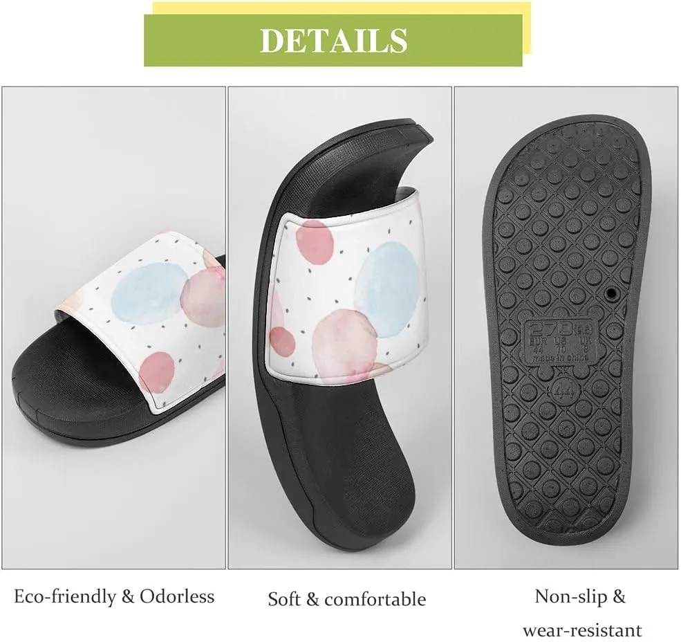 Unisex Slides for Women Men, Comfortable Slippers Slides, Non-slip Shower Shoes House Fashion Thick for Indoor & Outdoor（23062506）