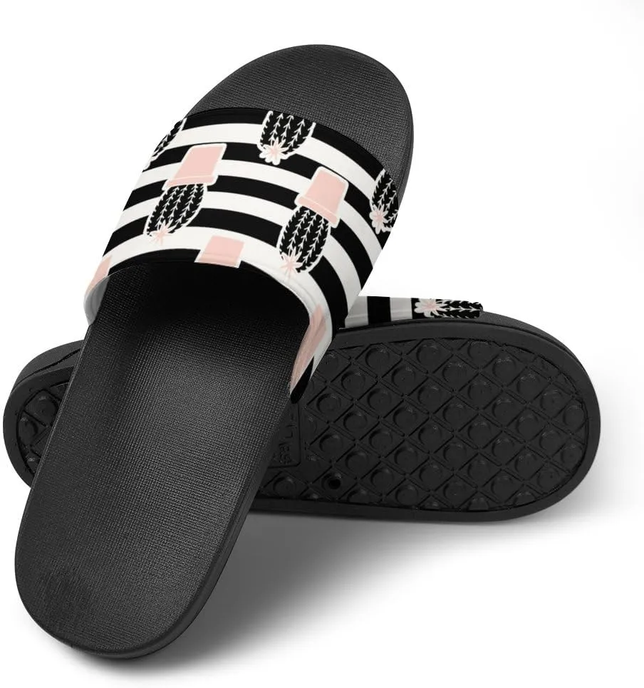 Unisex Slides for Women Men, Comfortable Slippers Slides, Non-slip Shower Shoes House Fashion Thick for Indoor & Outdoor（23062702）
