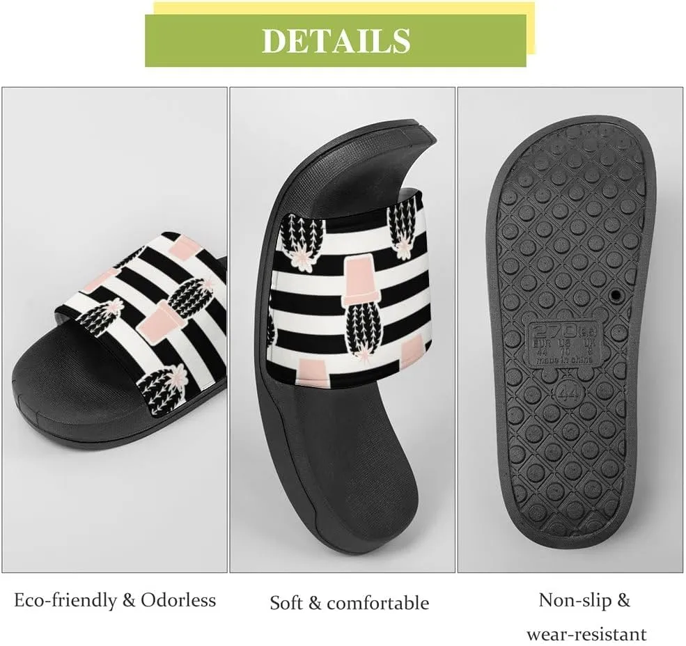 Unisex Slides for Women Men, Comfortable Slippers Slides, Non-slip Shower Shoes House Fashion Thick for Indoor & Outdoor（23062702）