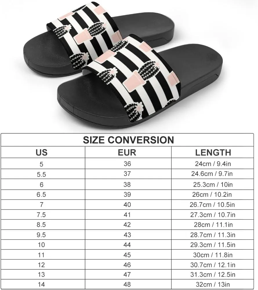 Unisex Slides for Women Men, Comfortable Slippers Slides, Non-slip Shower Shoes House Fashion Thick for Indoor & Outdoor（23062702）
