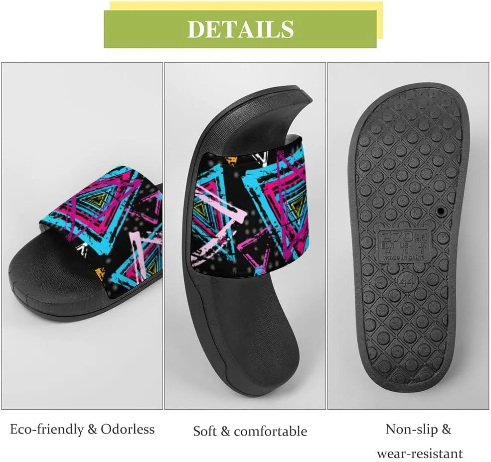 Unisex Slides for Women Men, Comfortable Slippers Slides, Non-slip Shower Shoes House Fashion Thick for Indoor & Outdoor（23062702）