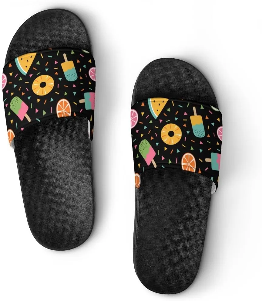 Unisex Slides for Women Men, Comfortable Slippers Slides, Non-slip Shower Shoes House Fashion Thick for Indoor & Outdoor（23062905）