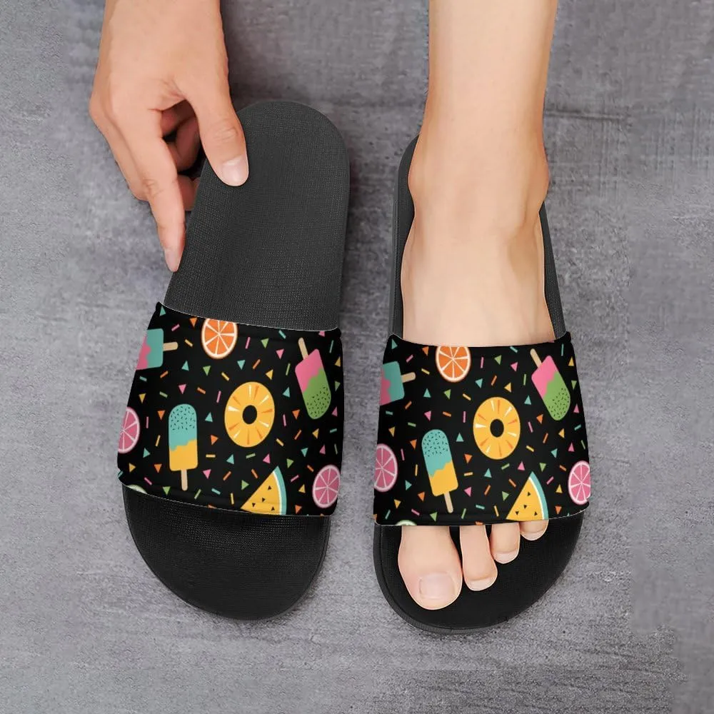 Unisex Slides for Women Men, Comfortable Slippers Slides, Non-slip Shower Shoes House Fashion Thick for Indoor & Outdoor（23062905）