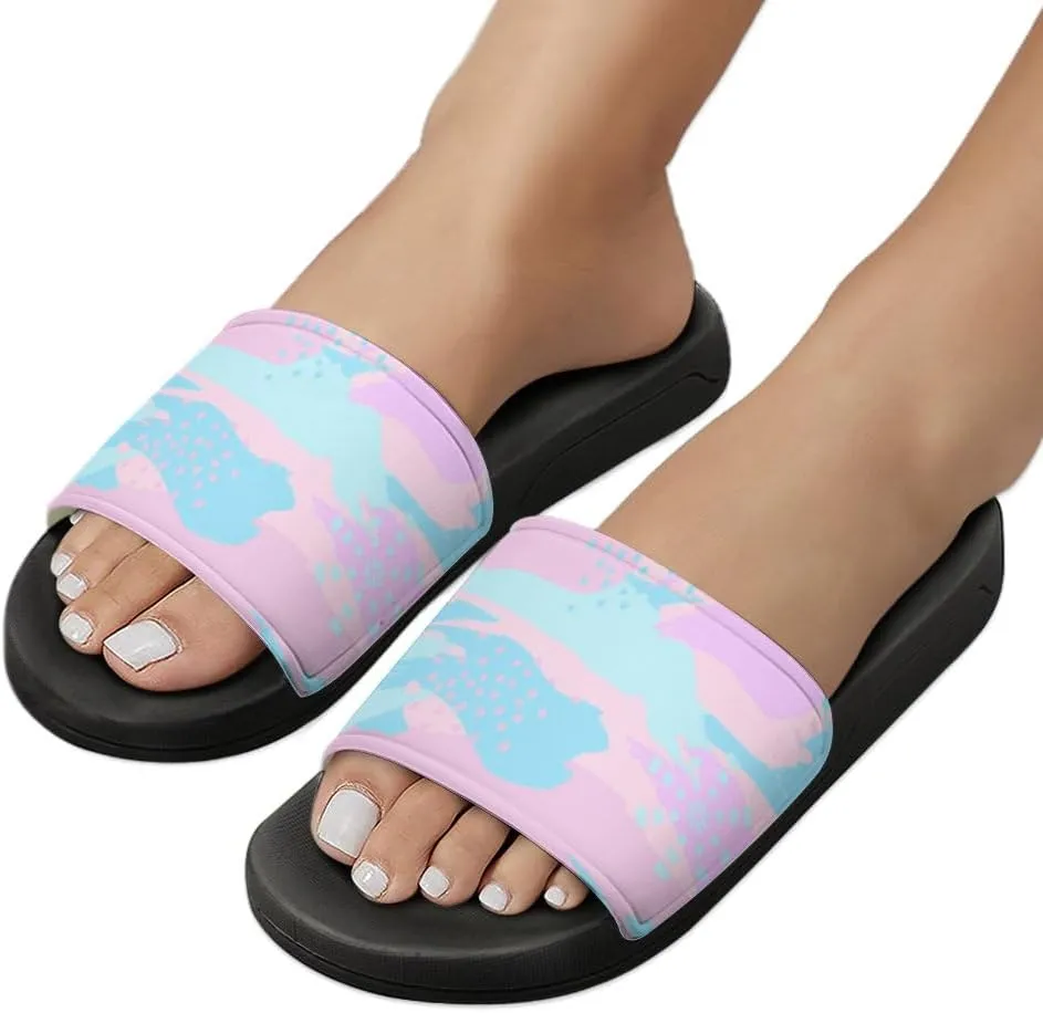 Unisex Slides for Women Men, Comfortable Slippers Slides, Non-slip Shower Shoes House Fashion Thick for Indoor & Outdoor（23073101）