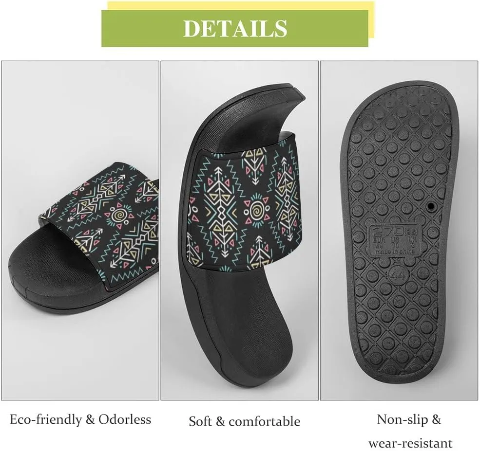 Unisex Slides for Women Men, Comfortable Slippers Slides, Non-slip Shower Shoes House Fashion Thick for Indoor & Outdoor（23073101）