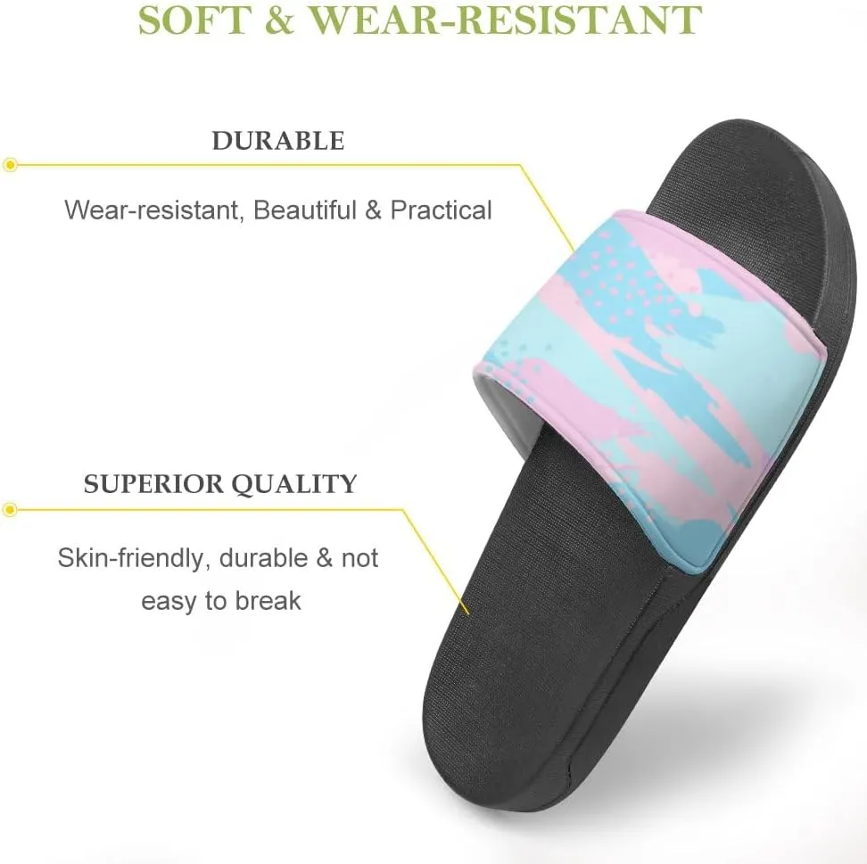Unisex Slides for Women Men, Comfortable Slippers Slides, Non-slip Shower Shoes House Fashion Thick for Indoor & Outdoor（23073101）